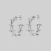 SS22 BEYOND. Barbed Wire Hoop Earrings - Silver