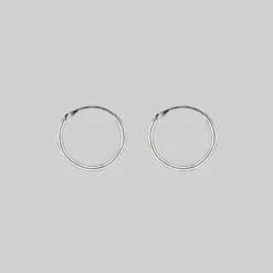 CLASSICS DEVOTION. Black Heart & Sword Hoop Earrings - Silver 12 CLASSICS DEVOTION. Black Heart & Sword Hoop Earrings - Silver