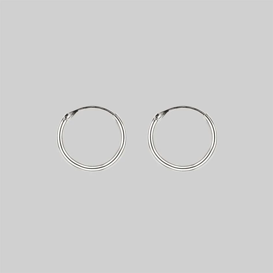 CLASSICS DEVOTION. Black Heart & Sword Hoop Earrings - Silver 6 CLASSICS DEVOTION. Black Heart & Sword Hoop Earrings - Silver