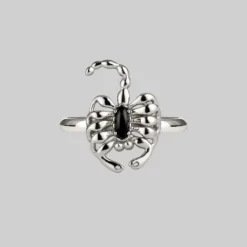 CLASSICS VELES. Scorpion Onyx Ring - Silver Rings