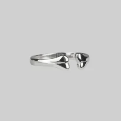 CLASSICS Rings BAD TO THE. Bone Wrap Ring - Silver