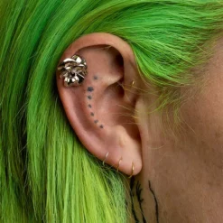 End Of Line HARMONY. Pansy Flower Stud Earring - Silver Earrings