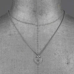 CLASSICS ARDOUR. Sacred Heart Charm Necklace - Silver