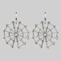 CLASSICS DOLORES. Web Statement Hoop Earrings - Silver