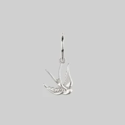 CLASSICS HOPE. Swallow Hoop Earrings - Silver