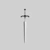 CLASSICS MAJESTY. Black Spinel Dagger Single Earring - Silver