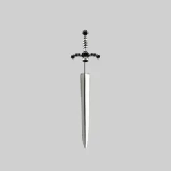CLASSICS MAJESTY. Black Spinel Dagger Single Earring - Silver