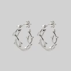 SS22 REVIVAL. Thorn Hoops Earrings - Silver