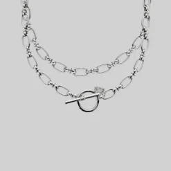 SS22 GETAWAY. Double Wrap T-Bar Chain - Silver Necklaces & Chains