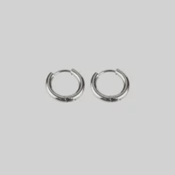 CLASSICS VITA. Hinge Huggie Hoop Earrings - Silver