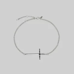 CLASSICS ELYSIAN. Black Spinel Dagger Bracelet - Silver Bracelets