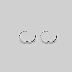 CLASSICS Simple Silver Clicker Hoop Earrings - 12mm