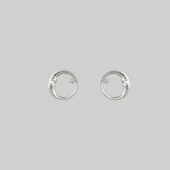 CLASSICS TWILIGHT. Moon Crescent & Star Earrings - Silver