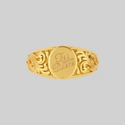 CLASSICS TILL DEATH. Promise Signet Ring - Gold Rings