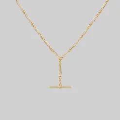CLASSICS ARAEL. Twisted Figaro T-Bar Chain - Gold Necklaces & Chains