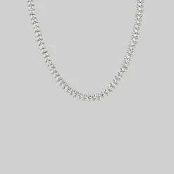 CLASSICS DAKOTA. V-Link Chain Collar Necklace - Silver