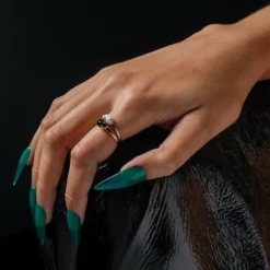 SS22 Yin & Yang Gemstone Rings - Gold