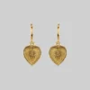 CLASSICS ARDOUR. Sacred Heart Hoop Earrings - Gold