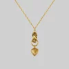 CLASSICS ALL OF ME. Hand Grasping Heart Necklace - Gold Necklaces & Chains