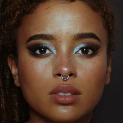 CLASSICS NYMPH. Amethyst Gold Clicker Ring - Septum