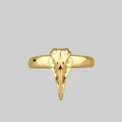 CLASSICS Rings MERLA. Gold Raven Skull Ring