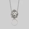 CLASSICS ANWAR. Lion Knocker Necklace - Silver