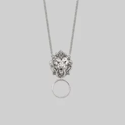 CLASSICS ANWAR. Lion Knocker Necklace - Silver