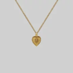 CLASSICS ARDOUR. Sacred Heart Charm Necklace - Gold Necklaces & Chains