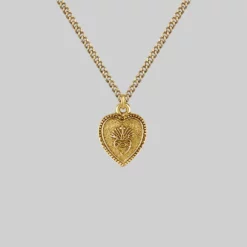 CLASSICS ARDOUR. Sacred Heart Charm Necklace - Gold Necklaces & Chains
