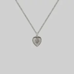 CLASSICS ARDOUR. Sacred Heart Charm Necklace - Silver