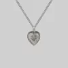 CLASSICS ARDOUR. Sacred Heart Charm Necklace - Silver