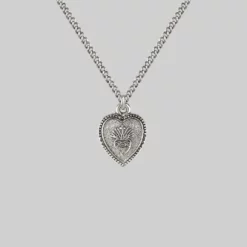CLASSICS ARDOUR. Sacred Heart Charm Necklace - Silver