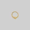 AW21 Earrings SURVIVAL. Barbed Wire Septum Clicker Ring - Gold