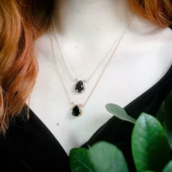 CLASSICS Necklaces & Chains BITTERSWEET. Double Serpent Onyx Necklace - Silver