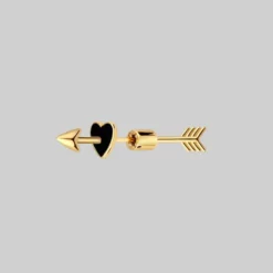 CLASSICS TOKEN. Heart & Arrow Single Earring - Gold