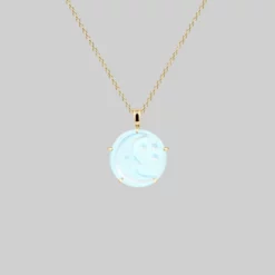 CLASSICS Necklaces & Chains BLUE MOON. Crystal Moon & Stars Necklace - Gold