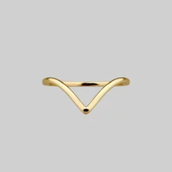 CLASSICS Rings BIASED. Simple Chevron Gold Ring