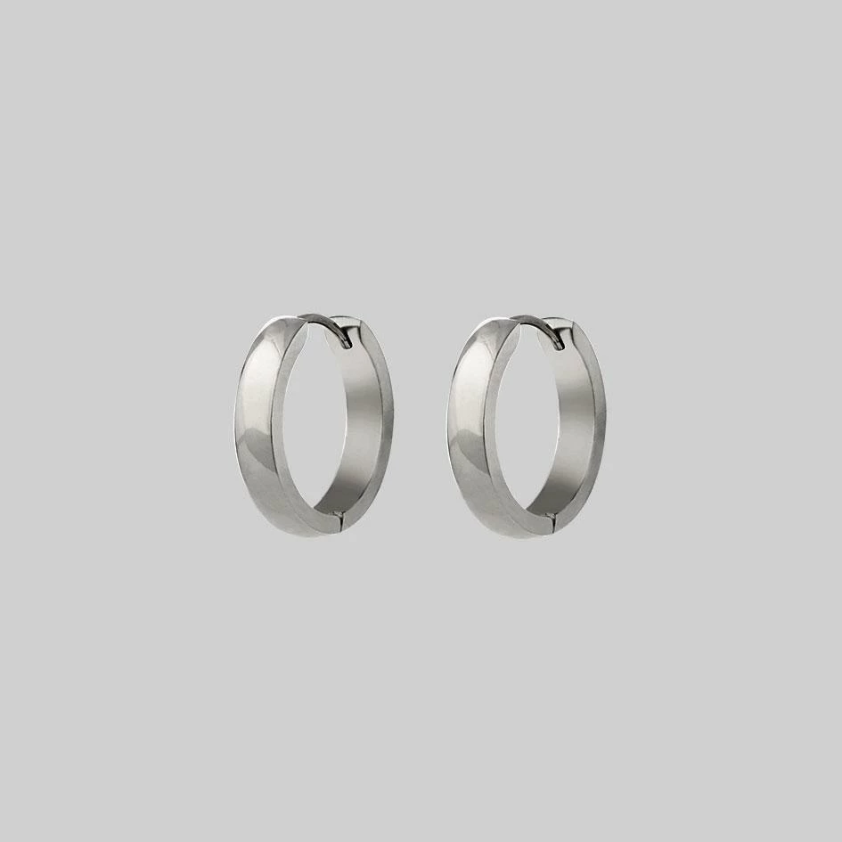 CLASSICS The Chunky Hoops - Silver Earrings 3 CLASSICS The Chunky Hoops - Silver Earrings