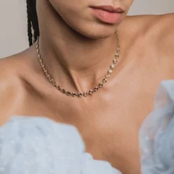 End Of Line CORA. Circle Chain Collar Necklace - Gold Necklaces & Chains