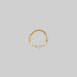 CLASSICS CUPID. Chevron Gold Clicker Ring - Septum