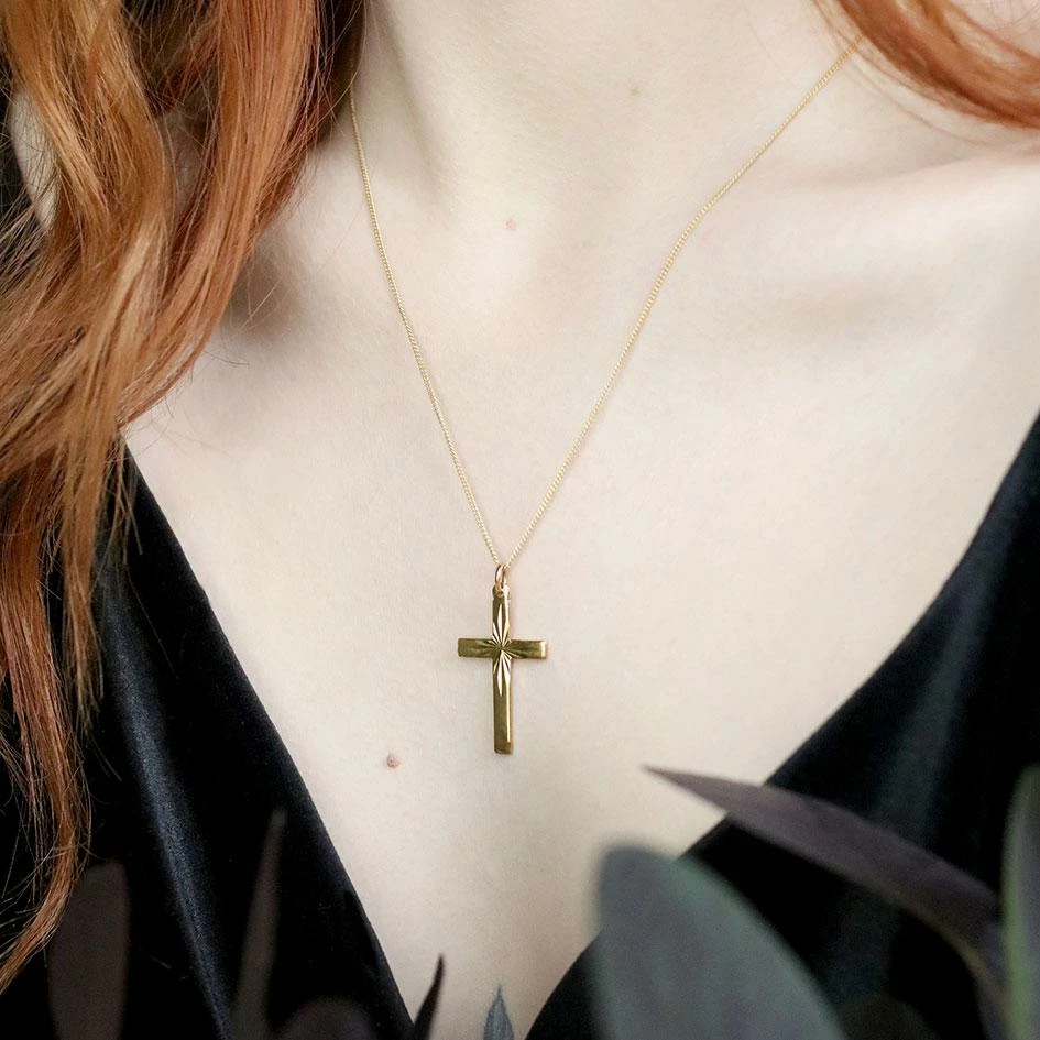 End Of Line The Grace Cross. Gold Cross Necklace 2 End Of Line The Grace Cross. Gold Cross Necklace