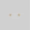 CLASSICS ANGELIC. Cubic Zirconia Star Gold Stud Earrings