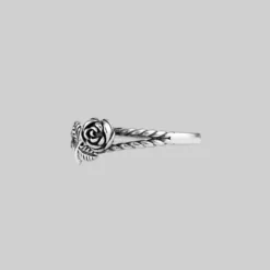 CLASSICS Rings DEAREST. Rose Stem Twisted Ring - Silver