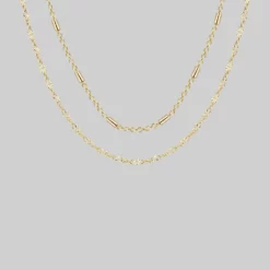 CLASSICS PURITY. Delicate Double Chain Necklace - Gold