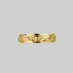 AW21 Rings NOTORIETY. Ornate Band Ring - Gold