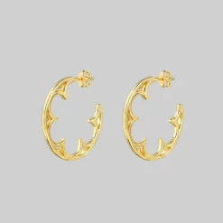 AW21 ATONE. Gothic Window Hoop Earrings - Gold
