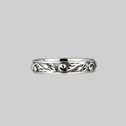 AW21 NOTORIETY. Ornate Band Ring - Silver Rings