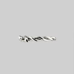 CLASSICS DEVISE. Double Headed Snake Twist Ring - Silver Rings