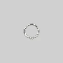 CLASSICS CUPID. Chevron Silver Clicker Ring - Septum