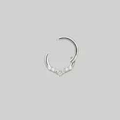 CLASSICS CUPID. Chevron Silver Clicker Ring - Septum
